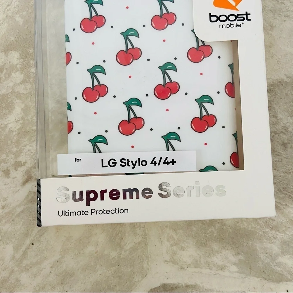 LG stylo 4/4T white cherry ultimate protective phone case supreme series